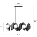 Designerskia, czarna lampa wisząca Emibig DRIFTON 6 BLACK  EM636/6
