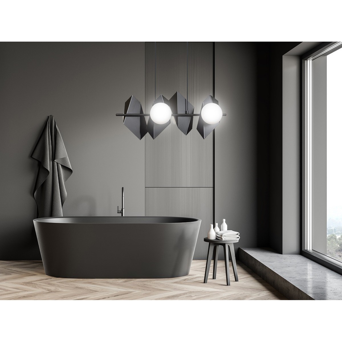 Designerskia lampa wisząca Emibig DRIFTON 4 BLACK EM636/4