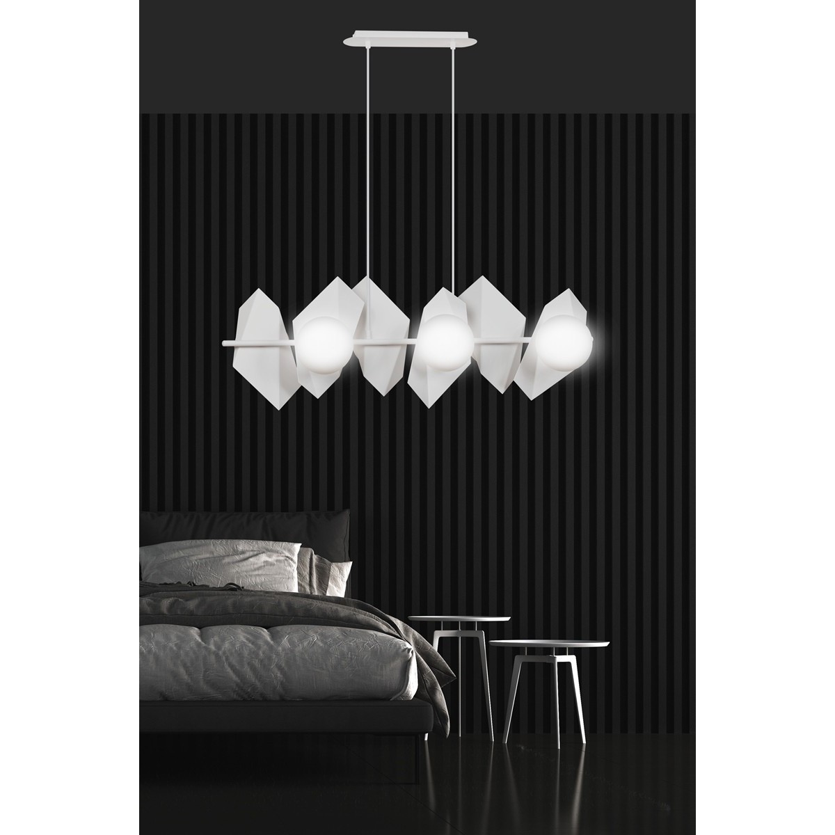 Designerskia, biała lampa wisząca Emibig DRIFTON 6 WHITE EM637/6