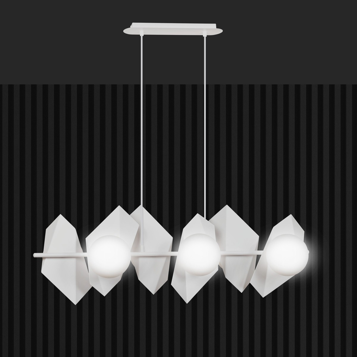 Designerskia, biała lampa wisząca Emibig DRIFTON 6 WHITE EM637/6