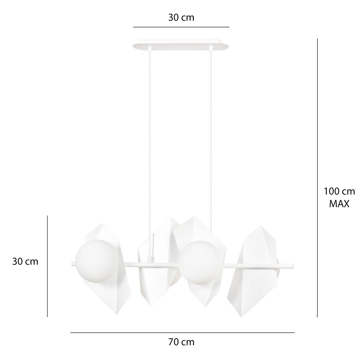 Designerskia lampa wisząca Emibig DRIFTON 4 WHITE EM637/4
