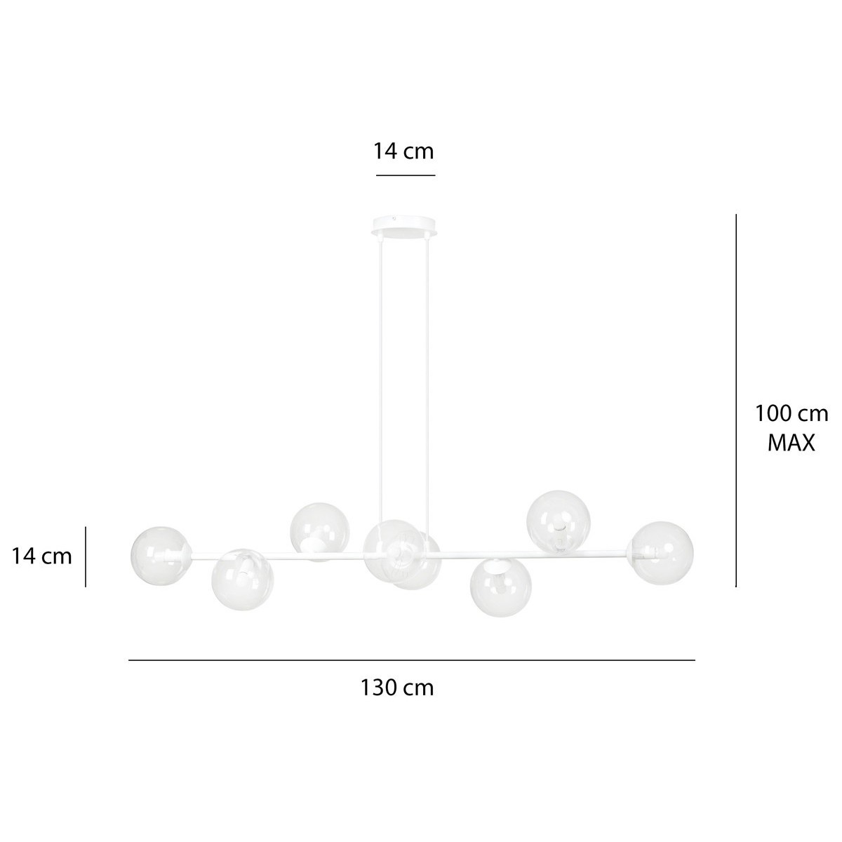 Emibig ROSSI 8 WH/TRANSPARENT EM877/8