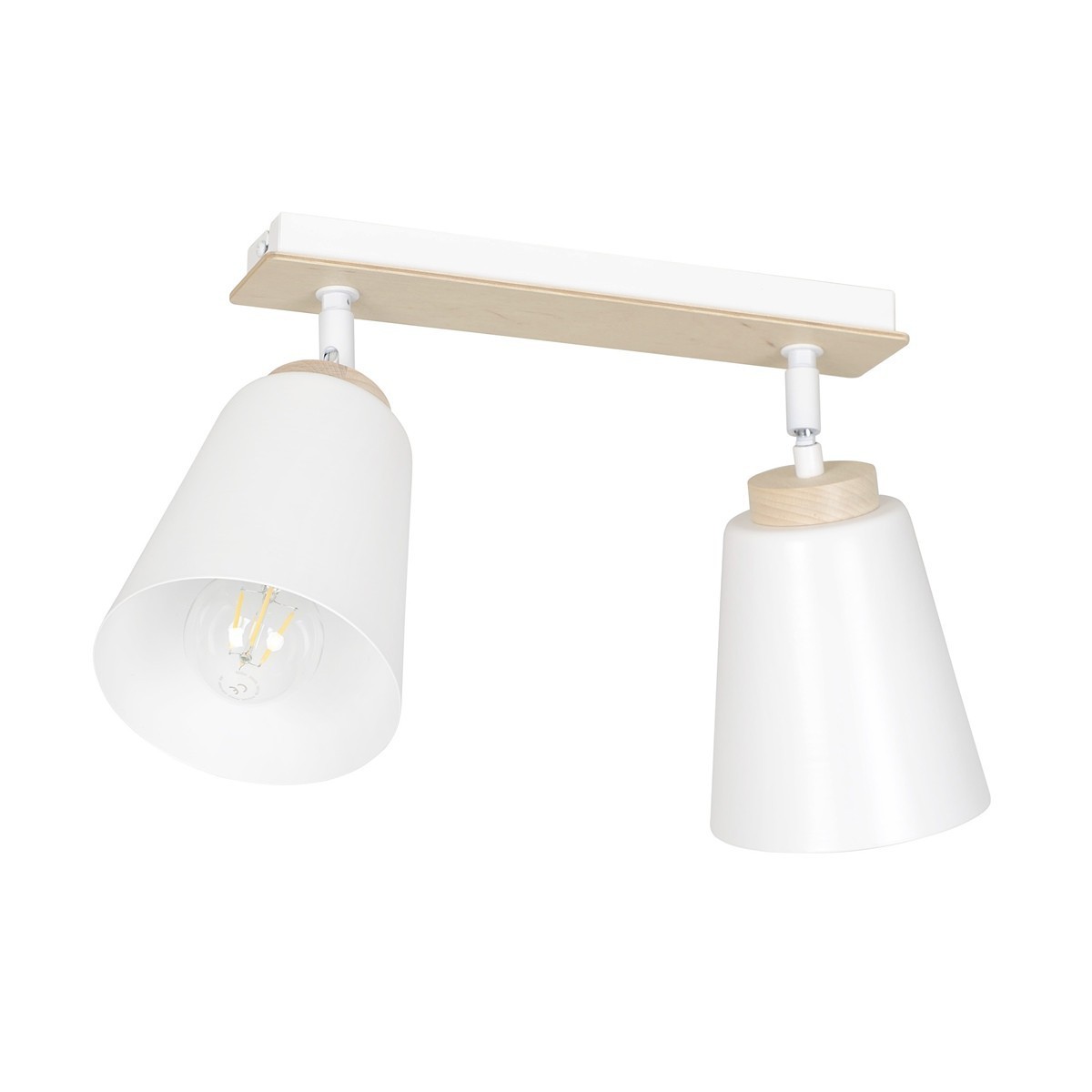 biała lampa sufitowa Emibig ATLAS 2 WHITE EM724/2