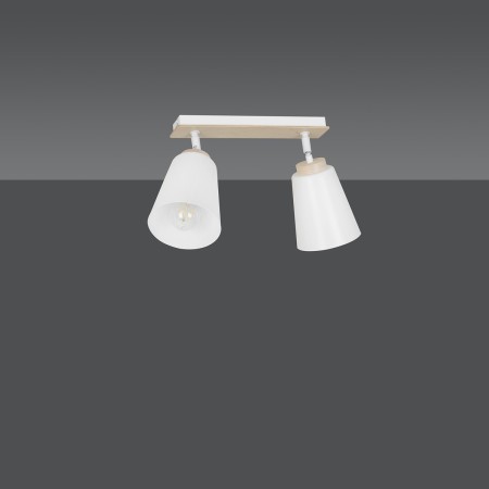 biała lampa sufitowa Emibig ATLAS 2 WHITE EM724/2
