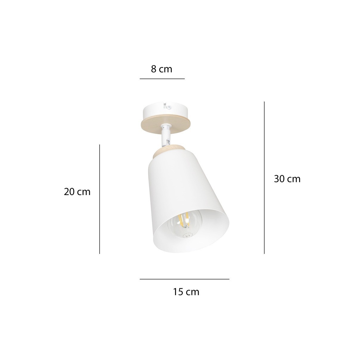biała lampa przysufitowa Emibig ATLAS 1 WHITE  EM724/1