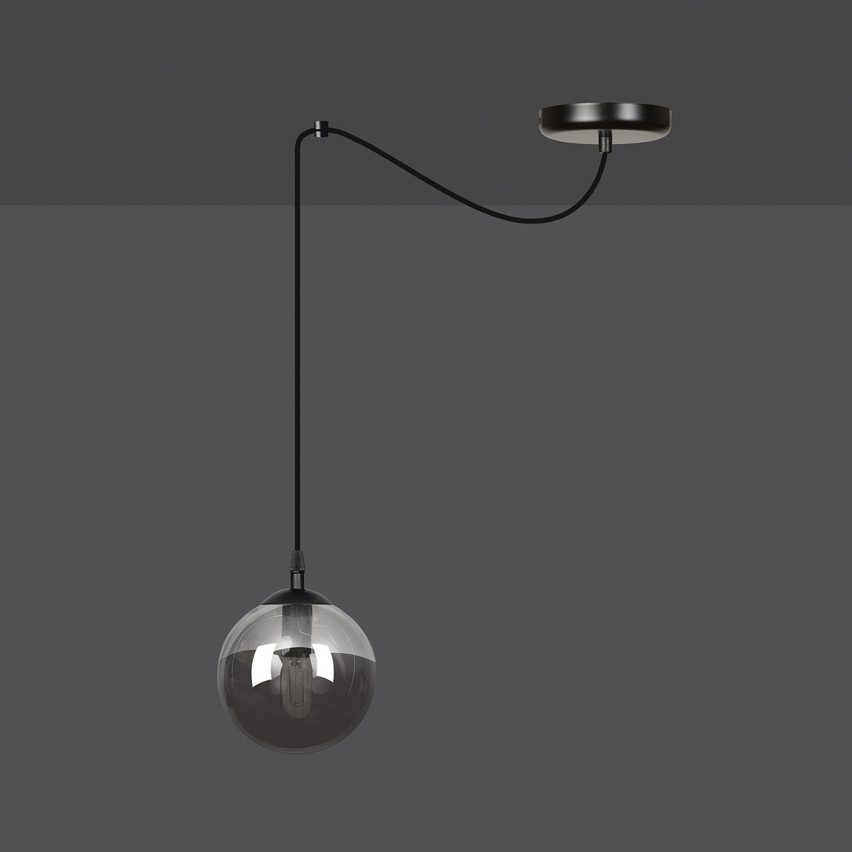 czarna lampa wisząca Emibig GIGI 1BLACK  EM937/1