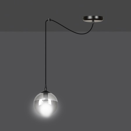czarna lampa wisząca Emibig GIGI 1BLACK  EM937/1