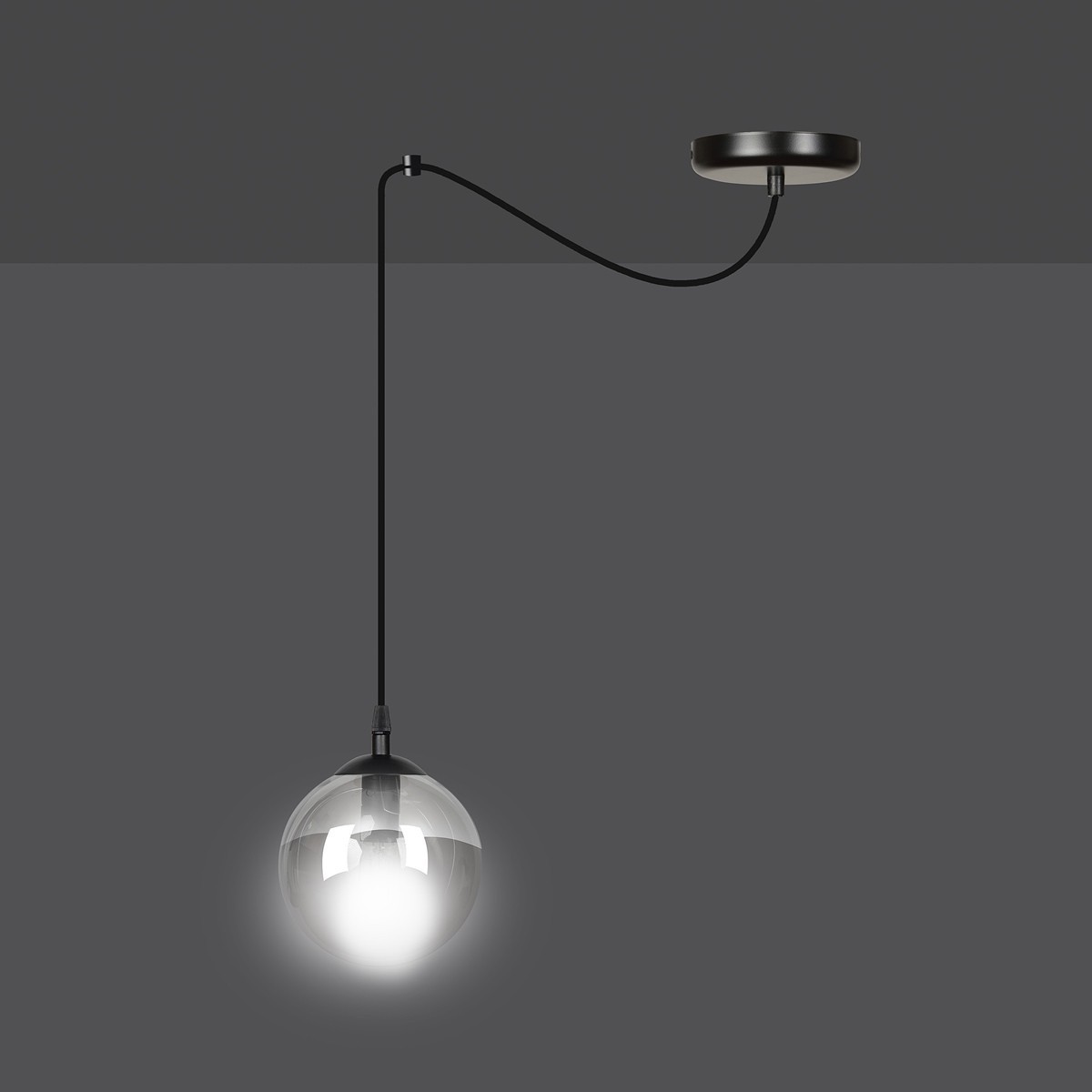 czarna lampa wisząca Emibig GIGI 1BLACK  EM937/1