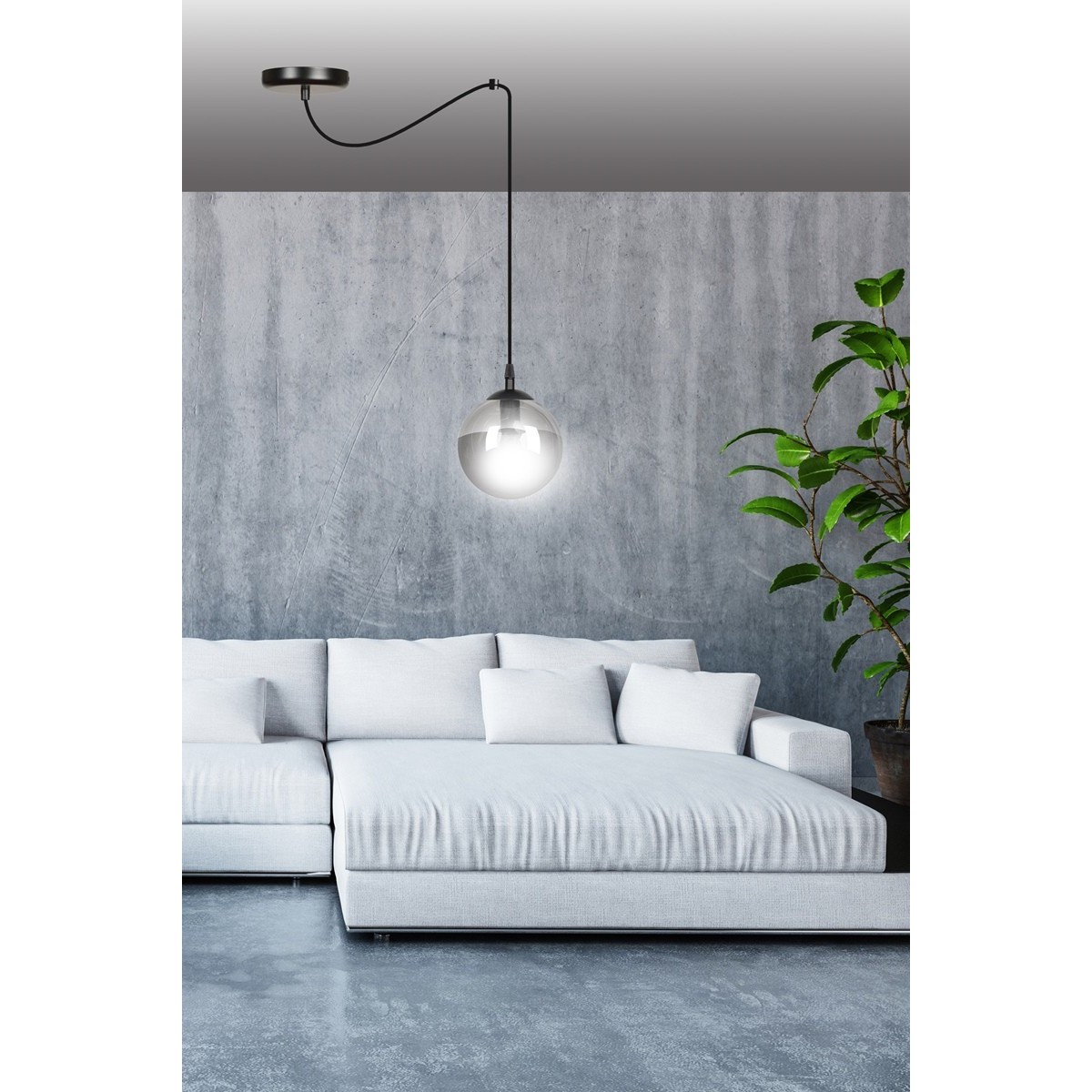 czarna lampa wisząca Emibig GIGI 1BLACK  EM937/1