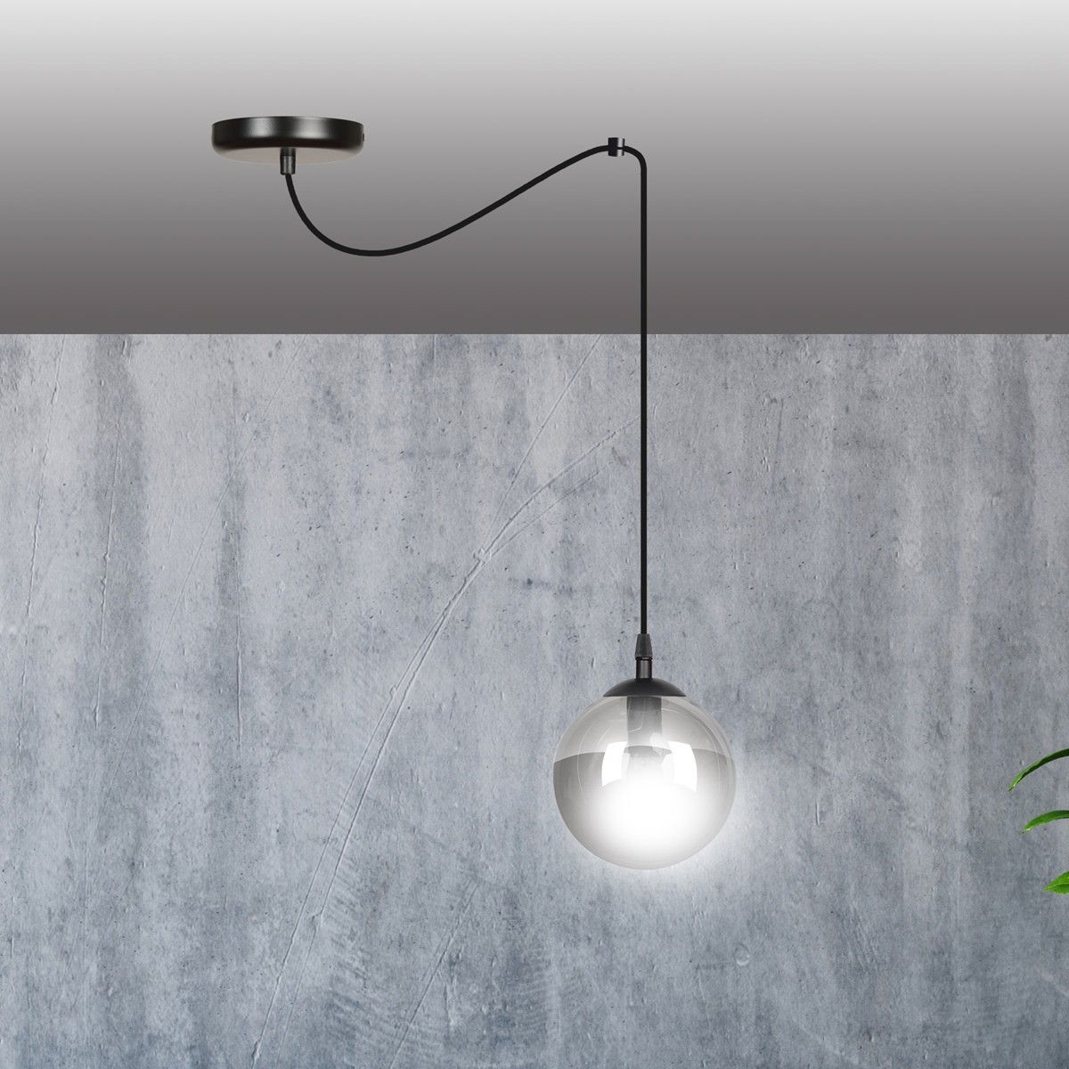 czarna lampa wisząca Emibig GIGI 1BLACK  EM937/1