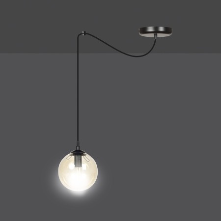 czarna wisząca lampa Emibig GIGI 1 BLACK EM938/1