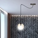 czarna wisząca lampa Emibig GIGI 1 BLACK EM938/1
