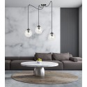 czarna wisząca lampa Emibig GIGI 3 BLACK TRANSPARENT EM936/3