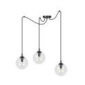 czarna wisząca lampa Emibig GIGI 3 BLACK TRANSPARENT EM936/3