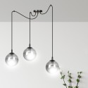czarna lampa wisząca Emibig GIGI 3 BLACK  EM937/3