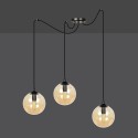 czarna lampa wisząca Emibig GIGI 3 BLACK EM938/3