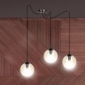 czarna lampa wisząca Emibig GIGI 3 BLACK EM938/3