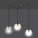 czarna lampa wisząca Emibig GIGI 3 BL/MIX EM939/3