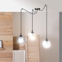 czarna lampa wisząca Emibig GIGI 3 BL/MIX EM939/3