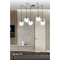 czarna lampa wisząca Emibig GIGI 5 BLACK TRANSPARENT EM936/5