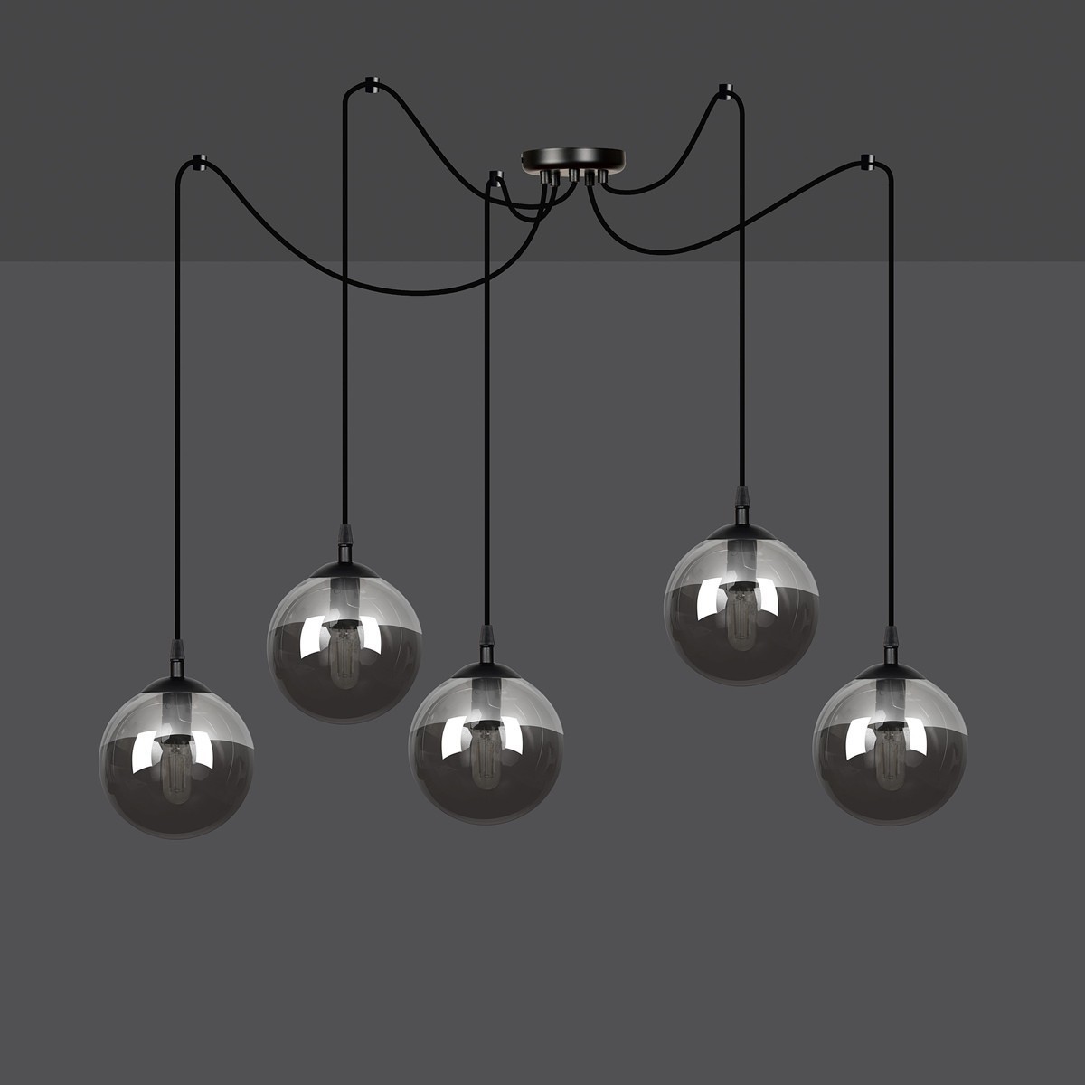 lampa wisząca Emibig GIGI 5 BLACK  EM937/5