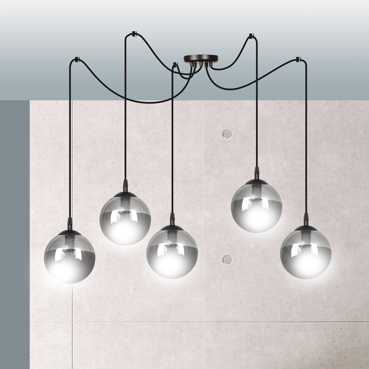 lampa wisząca Emibig GIGI 5 BLACK  EM937/5