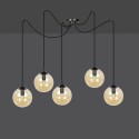 czarna lampa wisząca Emibig GIGI 5 BLACK EM938/5
