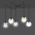 czarna wisząca lampa Emibig GIGI 5 BLACK MIX  EM939/5