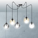 czarna wisząca lampa Emibig GIGI 5 BLACK MIX  EM939/5