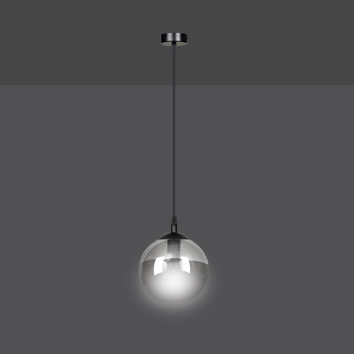 czarna lampa wisząca Emibig COSMO 1 BLACK  EM712/1