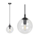 czarna wisząca lampa Emibig COSMO 1 BLACK TRANSPARENT EM711/1
