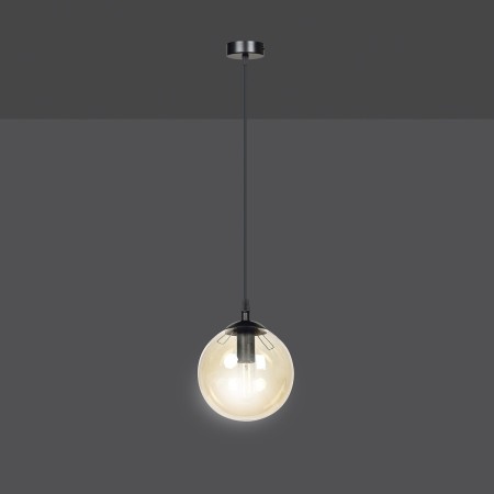 czarna lampa wisząca Emibig COSMO 1 BLACK EM713/1