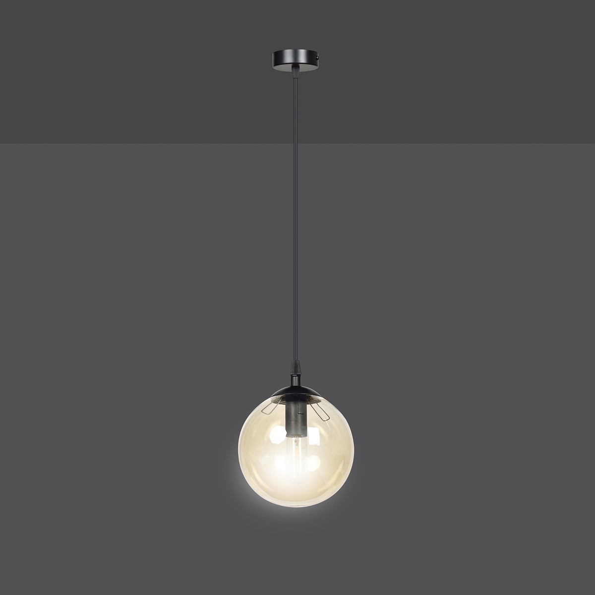 czarna lampa wisząca Emibig COSMO 1 BLACK EM713/1