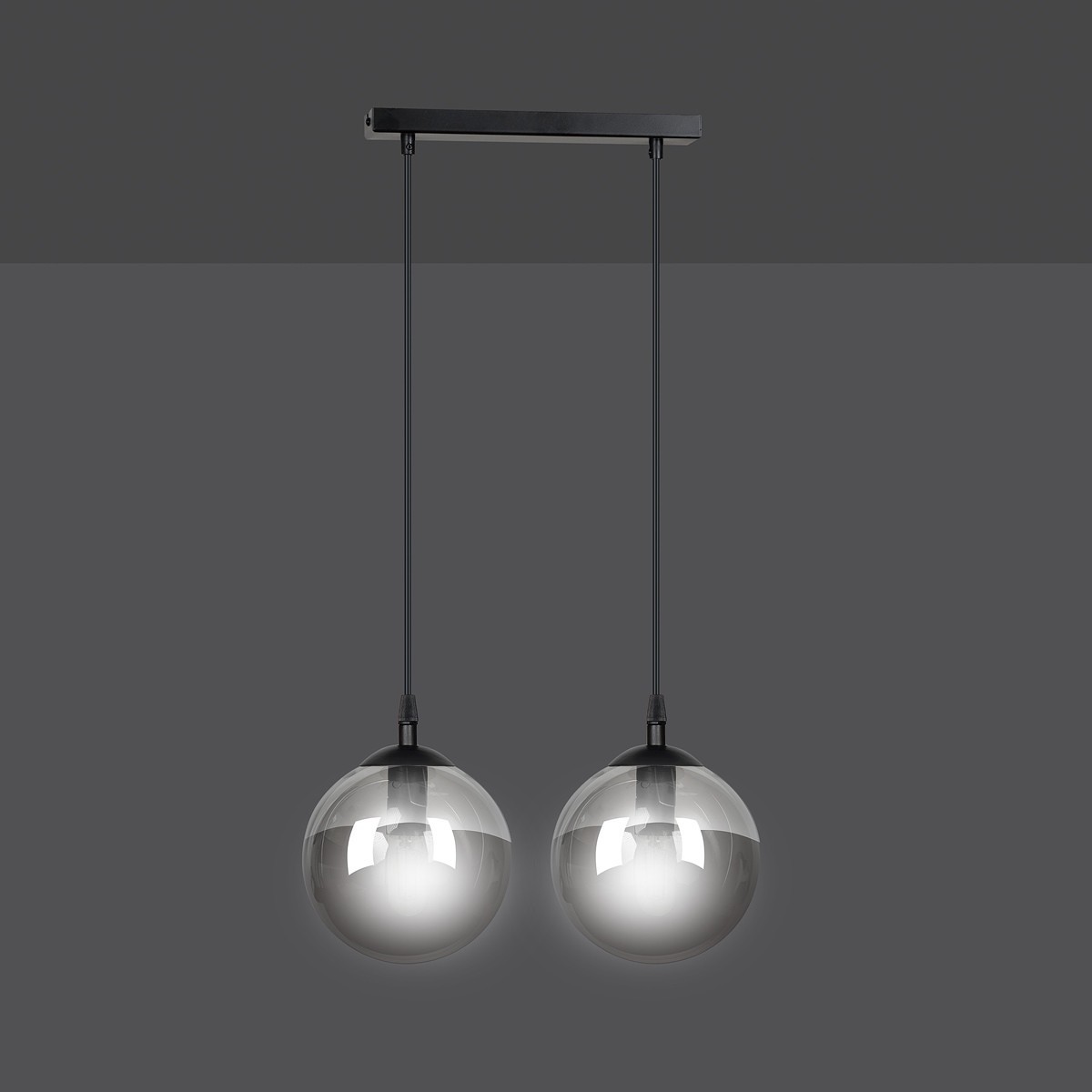 czarna lampa wisząca Emibig COSMO 2 BLACK  EM712/2