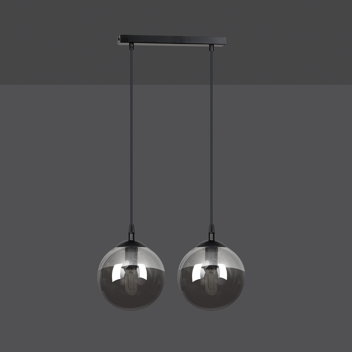 czarna lampa wisząca Emibig COSMO 2 BLACK  EM712/2