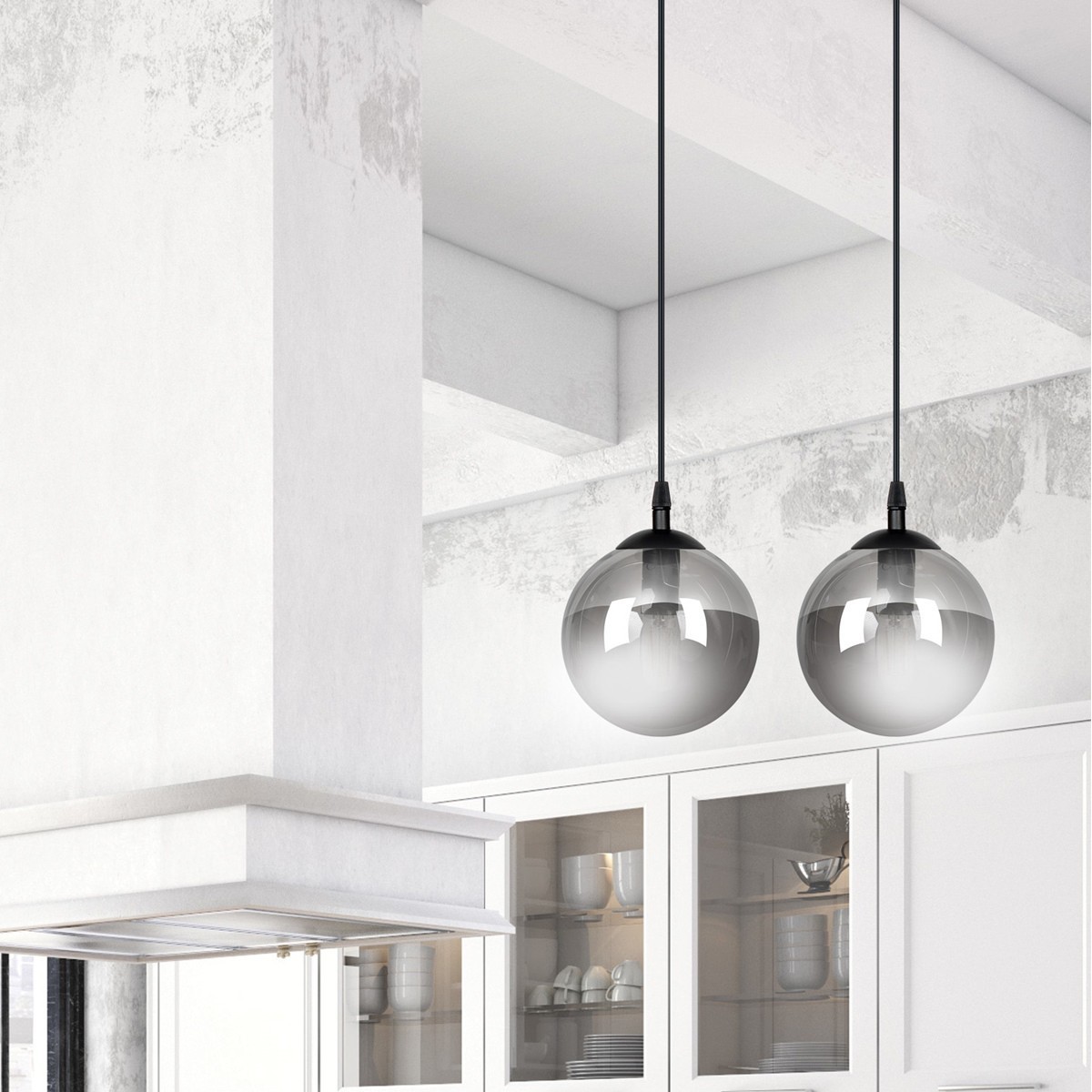 czarna lampa wisząca Emibig COSMO 2 BLACK  EM712/2