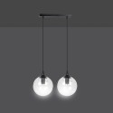 wisząca czarna lampa Emibig COSMO 2 BLACK TRANSPARENT EM711/2