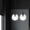 wisząca czarna lampa Emibig COSMO 2 BLACK TRANSPARENT EM711/2