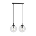 wisząca czarna lampa Emibig COSMO 2 BLACK TRANSPARENT EM711/2