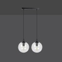 wisząca czarna lampa Emibig COSMO 2 BLACK TRANSPARENT EM711/2