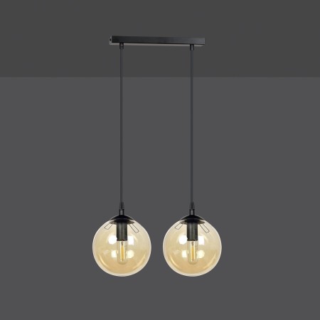 czarna wisząca lampa Emibig COSMO 2  BLACK EM713/2