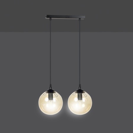 czarna wisząca lampa Emibig COSMO 2  BLACK EM713/2