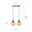 czarna wisząca lampa Emibig COSMO 2  BLACK EM713/2