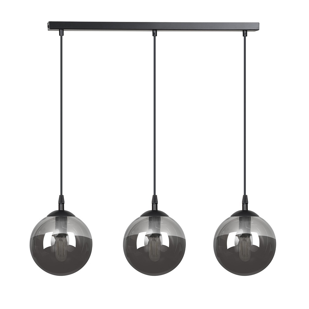 czarna wisząca lampa Emibig COSMO 3 BLACK  EM712/3