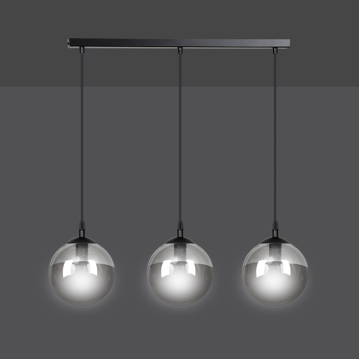 czarna wisząca lampa Emibig COSMO 3 BLACK  EM712/3