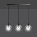 czarna wisząca lampa Emibig COSMO 3 BLACK  EM712/3