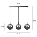 czarna wisząca lampa Emibig COSMO 3 BLACK  EM712/3