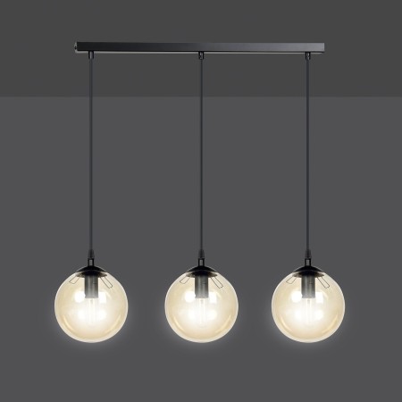 czarna lampa wisząca Emibig COSMO 3 BLACK EM713/3