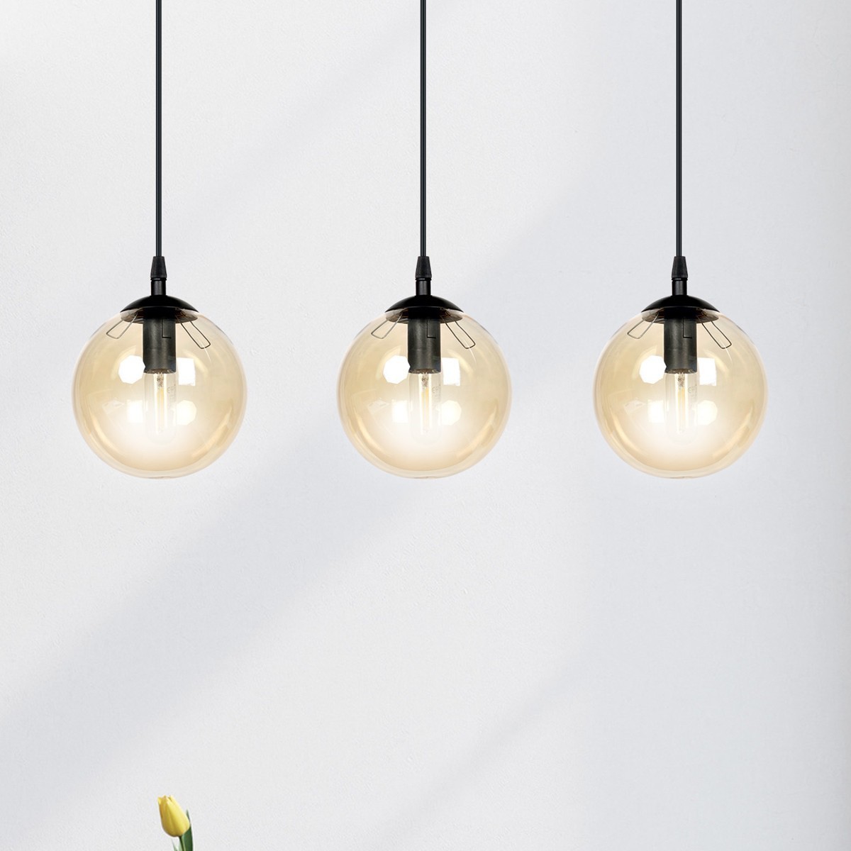 czarna lampa wisząca Emibig COSMO 3 BLACK EM713/3