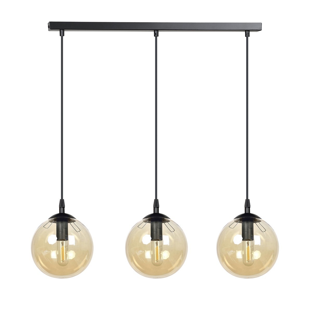 czarna lampa wisząca Emibig COSMO 3 BLACK EM713/3